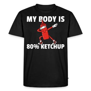 Dabbing Ketchup Sauce Tomate Dab - T-shirt Premium bio Homme - noir - Devant - Nico (187cm)