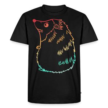 Hérisson Funny Sweet Animal Amour Animal Forêt - T-shirt Premium bio Homme - noir - Devant - Nico (187cm)