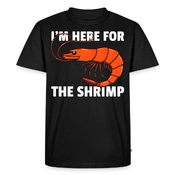 Crevette Crevette Crabe Poisson Drôle - T-shirt Premium bio Homme - noir - Devant - Nico (187cm)