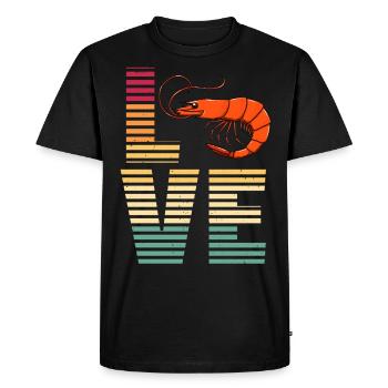 Crevette Crevette Crabe Poisson Vintage Rétro - T-shirt Premium bio Homme - noir - Devant - Nico (187cm)