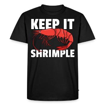 Crevette Crevette Crabe Poisson Drôle - T-shirt Premium bio Homme - noir - Devant - Nico (187cm)