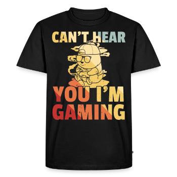 Panda Gamer Video Gamer Jouer Game - T-shirt Premium bio Homme - noir - Devant - Nico (187cm)