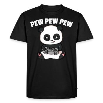 Panda Gamer Video Gamer Jouer Game - T-shirt Premium bio Homme - noir - Devant - Nico (187cm)