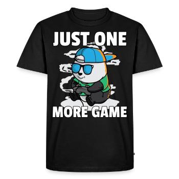 Panda Gamer Spieler Game Vintage Retro - T-shirt Premium bio Homme - noir - Devant - Nico (187cm)