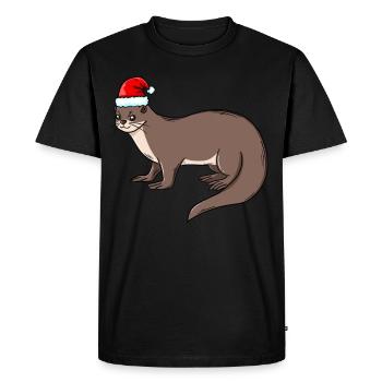 Loutre loutre de nain loutre - T-shirt Premium bio Homme - noir - Devant - Nico (187cm)