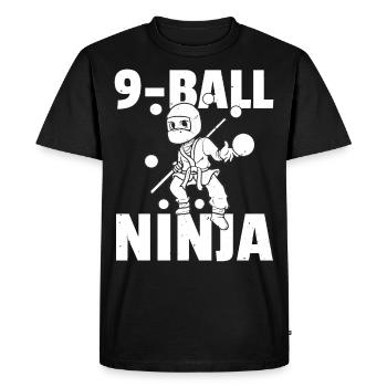 Joueur de billard billard ninja billard - T-shirt Premium bio Homme - noir - Devant - Nico (187cm)