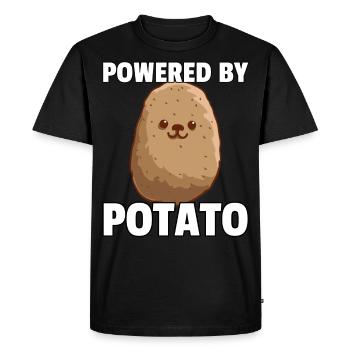 Pommes de terre pommes de terre poire de terre Erpfi Frites - T-shirt Premium bio Homme - noir - Devant - Nico (187cm)