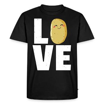 Pommes de terre pommes de terre poire de terre Erpfi Frites - T-shirt Premium bio Homme - noir - Devant - Nico (187cm)