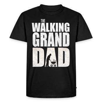 La chemise de grand-père qui marche pour grand-père et petits-enfants - T-shirt Premium bio Homme - noir - Devant - Nico (187cm)