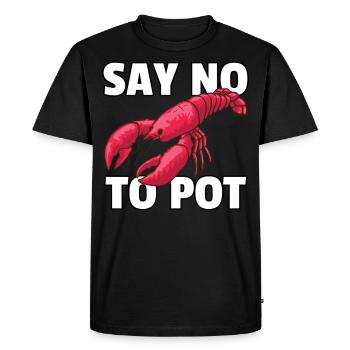 Homard homard écrevisse cancer crabe - T-shirt Premium bio Homme - noir - Devant - Nico (187cm)