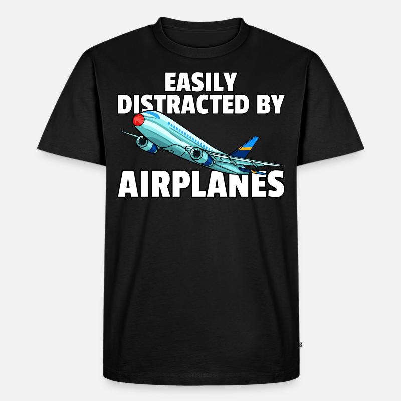 Airplane Pilot Pilot Fly Flight - Men's Premium Organic T-Shirt - black