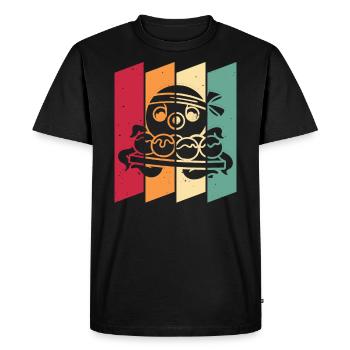 Takoyaki Squid Japanese Retro - Men's Premium Organic T-Shirt - black - Front - Nico (187cm)
