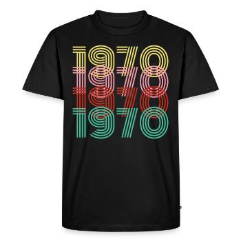 1970 50e anniversaire - T-shirt Premium bio Homme - noir - Devant - Nico (187cm)