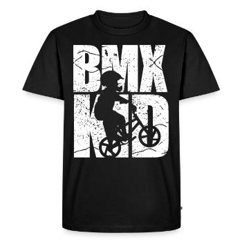 BMX child cyclist bike - Men's Premium Organic T-Shirt - black - Front - Nico (187cm)