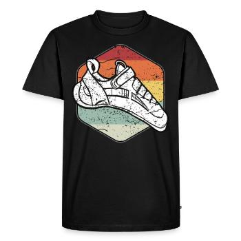 chaussure d'escalade escalade vintage - T-shirt Premium bio Homme - noir - Devant - Nico (187cm)