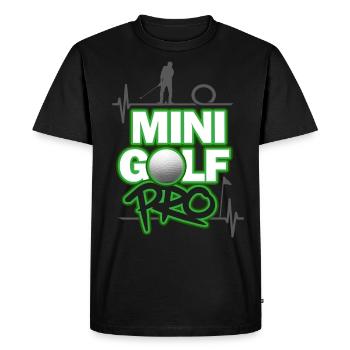 golf professionnel coeur ligne golfeurs drôles - T-shirt Premium bio Homme - noir - Devant - Nico (187cm)