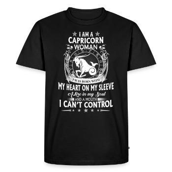 Signe du zodiaque Capricorne - Capricorne Zodiaque - T-shirt Premium bio Homme - noir - Devant - Nico (187cm)