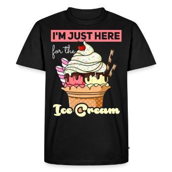 Crème glacée Crème glacée Crème glacée Sundae Cornet de crème glacée - T-shirt Premium bio Homme - noir - Devant - Nico (187cm)