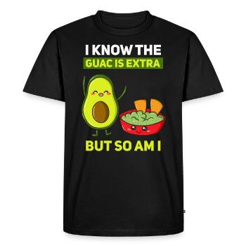 Guacamole Guac Avocat Vegan - T-shirt Premium bio Homme - noir - Devant - Nico (187cm)