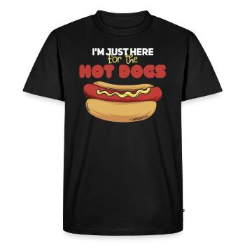 Hotdog Hot Dog Lusitg Fast Food - T-shirt Premium bio Homme - noir - Devant - Nico (187cm)