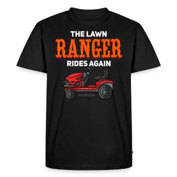 Lawn Mower Funny Lawn Mowing Tractor - Men's Premium Organic T-Shirt - black - Front - Nico (187cm)