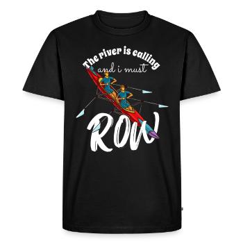Rudern Lustig Paddel Ruder Ruderboot Ruderer - Männer Premium Bio T-Shirt - Schwarz - Vorne - Nico (187cm)