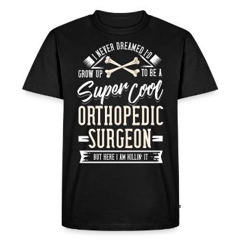 Orthopedic surgeon gift bone orthopedist - Men's Premium Organic T-Shirt - black - Front - Nico (187cm)
