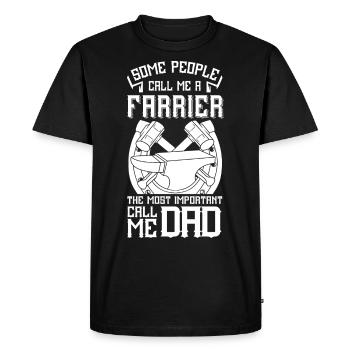 Maréchal-ferrant Horseshoes Blacksmith Hoof Tools Sabots - T-shirt Premium bio Homme - noir - Devant - Nico (187cm)