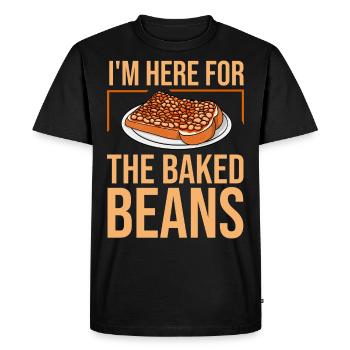 Baked Beans Funny baked beans - Men's Premium Organic T-Shirt - black - Front - Nico (187cm)