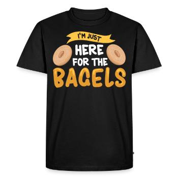 Petit-déjeuner de pâtisserie petit pain cadeau bagel - T-shirt Premium bio Homme - noir - Devant - Nico (187cm)