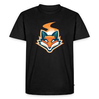 Speedy Fox Logo - Men's Premium Organic T-Shirt - black - Front - Nico (187cm)