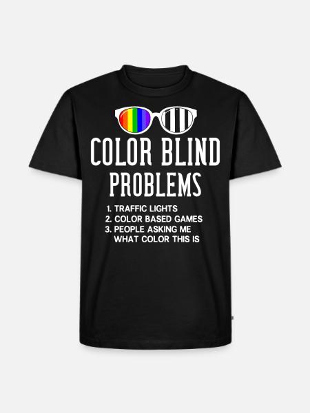 Lunettes de daltonisme daltonisme - T-shirt Premium bio Homme - noir