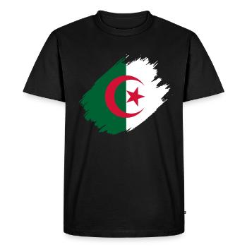 Drapeau du Algérie - T-shirt Premium bio Homme - noir - Devant - Nico (187cm)