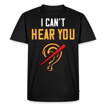 Deaf deaf deafness hearing loss hearing loss - Men's Premium Organic T-Shirt - black - Front - Nico (187cm)