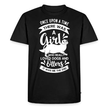 Otter Sea otter Water Marder Giant otter Marten - Men's Premium Organic T-Shirt - black - Front - Nico (187cm)