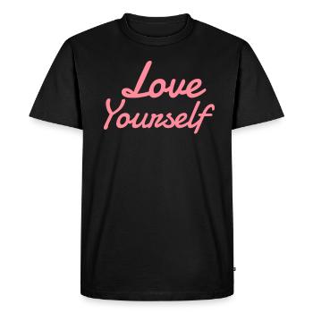 Aime toi toi-même - T-shirt Premium bio Homme - noir - Devant - Nico (187cm)