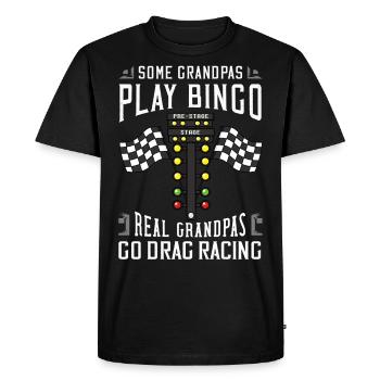 Drag Racing Drag racing Drag racing - T-shirt Premium bio Homme - noir - Devant - Nico (187cm)