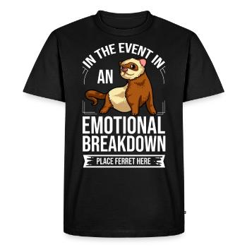 Support pour animaux de compagnie Furet furet martre - T-shirt Premium bio Homme - noir - Devant - Nico (187cm)