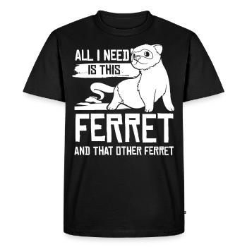 Support pour animaux de compagnie Furet furet martre - T-shirt Premium bio Homme - noir - Devant - Nico (187cm)