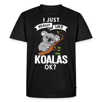 Koala Bear Baby Funny Marsupial Australie - T-shirt Premium bio Homme - noir - Devant - Nico (187cm)