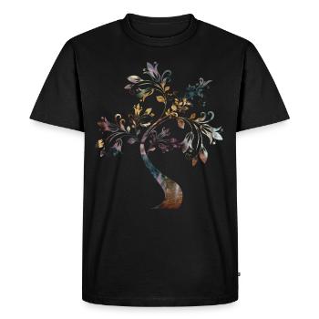 Tree of Life Esoteric Gift - Men's Premium Organic T-Shirt - black - Front - Nico (187cm)