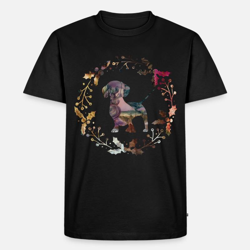 dackel - Männer Premium Bio T-Shirt - Schwarz