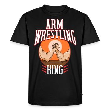 Arm wrestling arm wrestling arm wrestler arm wrestler - Men's Premium Organic T-Shirt - black - Front - Nico (187cm)