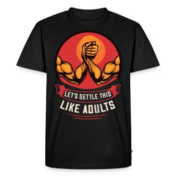 Arm wrestling arm wrestling arm wrestler arm wrestler - Men's Premium Organic T-Shirt - black - Front - Nico (187cm)