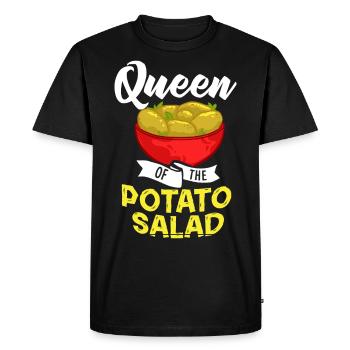 Salade de pommes de terre Salade de pommes de terre Salade de pommes de terre Mayo - T-shirt Premium bio Homme - noir - Devant - Nico (187cm)