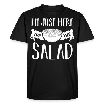 Vinaigrette aux œufs Salade aux œufs César Feta Green - T-shirt Premium bio Homme - noir - Devant - Nico (187cm)