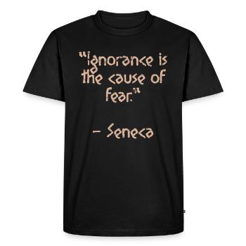 Ignorance is - Seneca Quote Stoic Philosophy - Men's Premium Organic T-Shirt - black - Front - Nico (187cm)