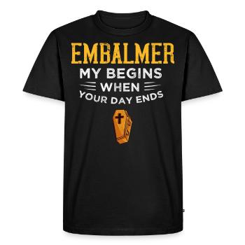 Funeral burial cemetery coffin burial - Men's Premium Organic T-Shirt - black - Front - Nico (187cm)