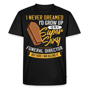 Funeral burial cemetery coffin burial - Men's Premium Organic T-Shirt - black - Front - Nico (187cm)