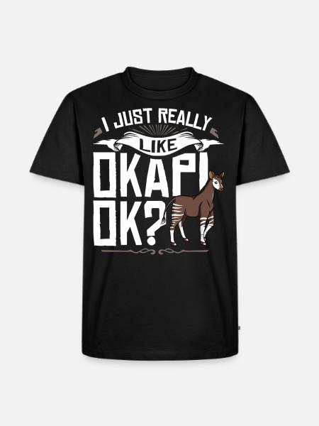 Okapi Giraffe Giraffe Zébra d’Afrique - T-shirt Premium bio Homme - noir